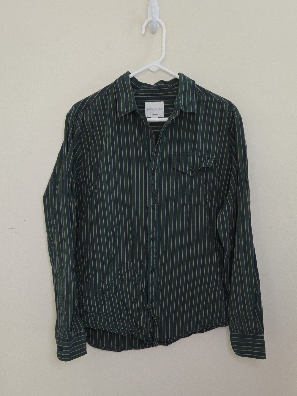 Men's American Eagle Striped Button Down Shirt Sz Large